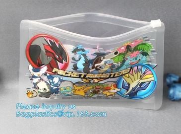 Eco-friendly slider customized logo transparent plastic cosmetic bag, gift packing pvc ziplock cosmetic makeup bags, Doc