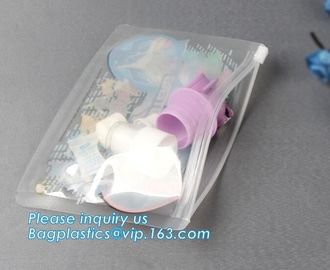Eco-friendly slider customized logo transparent plastic cosmetic bag, gift packing pvc ziplock cosmetic makeup bags, Doc