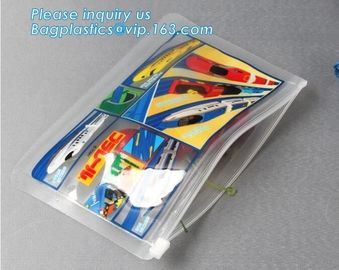 Eco-friendly slider customized logo transparent plastic cosmetic bag, gift packing pvc ziplock cosmetic makeup bags, Doc