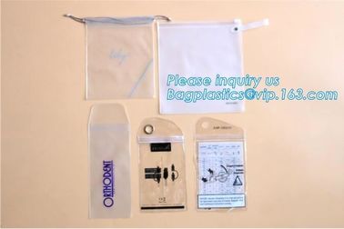 Ziplock Zipper Slider Bags Heavy Duty, MultiFunctional clear zipper slider pvc bikini packing swimming bag, frosted swim