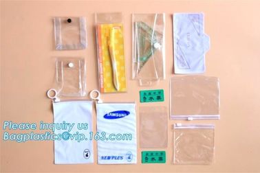 Ziplock Zipper Slider Bags Heavy Duty, MultiFunctional clear zipper slider pvc bikini packing swimming bag, frosted swim