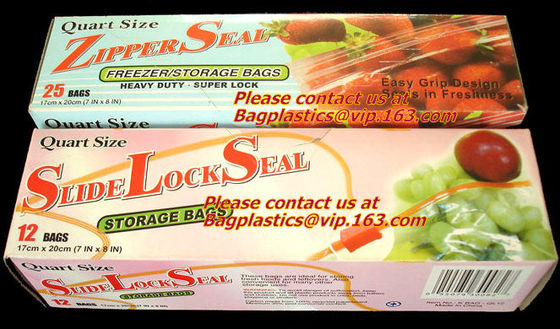 d2w Degradable Food & Freezer BaZip storage food Bags, Microwave Bags, Slider Bags, School Lunch Pouch, Slider grip bags