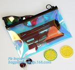 Reclosable PE PVC plastic slider zipper storage bags, multi color plastic slider zipper clear pvc pencil bag, pvc zipper