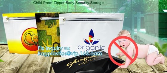 Aluminum Foil Anti Smell Bag For Kratom Capsule , Grip Seal Plastic Bags For Medical weed Storage Aluminum Foil Anti Sme