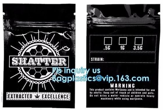 Gravure Printing Weed Herb Packaging Mylar Custom Smell Proof Bags, 1/8oz 1/4oz 1/2oz 1lb child lock smell proof child r