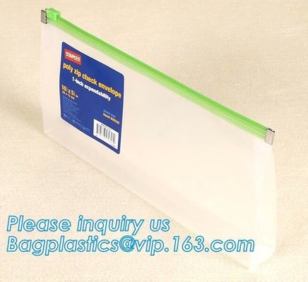 ZIP CHECK ENVELOPE BAGS, CHECK BAG, CHECK ENVELOPE, ZIP PACK, ZIPLOCK SYSTEM, SLIDE ZIP CHECK BAG, SLIDER CHECK ENVELOPE