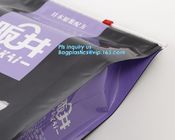 Customized Resealable Zipper Top Flat Bottom Side Gusset Standing Up Plastic Pet Dog Food Packaging Bag, slider ziplock