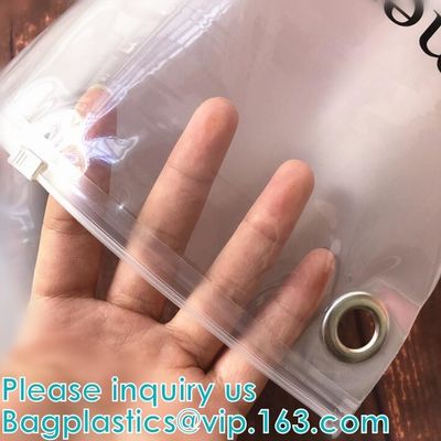 Custom Transparent PVC Slider Zip Lock Bags Frosted EVA Zipper Packaging Bag For Garment,Self Zip Lock Apparel Packaging