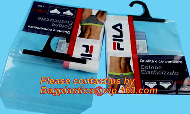 VINYL HANGER HOOK BAGS, UNDERWEAR PACKING, HANGER HOOK PLASTIC BAGS, HANGER ZIPPER BAGS, HANGER SLIDER BAGS BAGPLASTICS