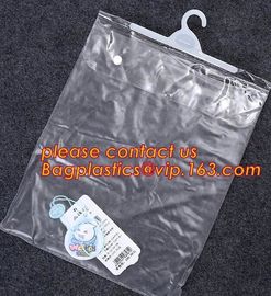 Swimwear Packaging Pouch With Ziplock Top,Gusset Bag Bikini Zipper Packaging Swimwear Bags,hanger hook plastic underwear