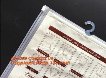 Swimwear Packaging Pouch With Ziplock Top,Gusset Bag Bikini Zipper Packaging Swimwear Bags,hanger hook plastic underwear