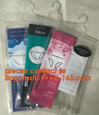 hook ziplock hanger bag for travel storage clothes,reliable manufacture cheap clear plastic pvc hanger bag for underwear