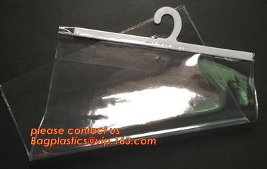 reusable transparent hanger hook plastic bags,degradable d2w hdpe/ldpe die cut / punch handle plastic door hanger bags