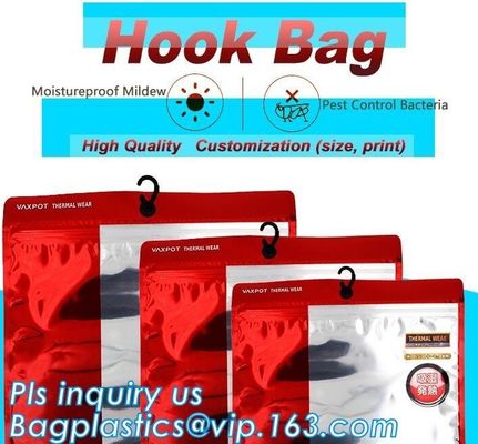 Stationery Set Transparent Plastic Bow Handle Hanger Zipper Lock Cosmetic Pvc Bag With Ziplock,Hanger Plastic Hook Bag f