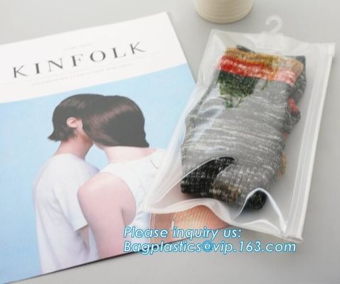 waterproof pvc swimwear bagwith hanger/pvc bikini bag/plastic bikini packaging bag plastic ziplock bag swimwear  bagease