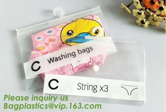 hanger bag with zip lock on the top,Frosted ziplock bag EVA PVC hanger bag for clothes, EVA frost drawstring bag, Froste