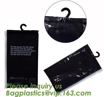 Frosted ziplock bag EVA PVC hanger bag for clothes, EVA frost drawstring bag, Frosted Plastic EVA Garment Packing Bag zi