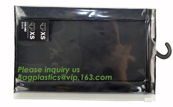 Frosted ziplock bag EVA PVC hanger bag for clothes, EVA frost drawstring bag, Frosted Plastic EVA Garment Packing Bag zi