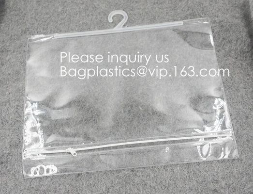 Cloth Hanger Hook Plastic Bags With Ziplock Hook Packaging Bag For Underwear Bikini Clothes,garment girl's bar packaging