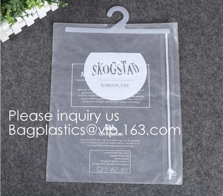 Transparent PVC hanger hook plastic bags for clothes packing,Better Protect and store CD's, books, magazines, papers and