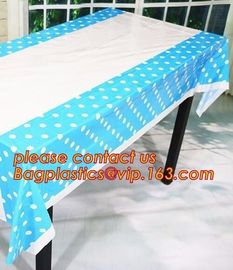 10Pcs Pack Waterproof Rectangle 137cm x 274cm Table Cover Tablecloth Plastic Tablecover For Wedding Patry Event Decorati