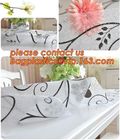 PVC Tablecloth Gold Silver Flower Soft Glass Square/Rectangle Tablecover Waterproof Oilproof Dining Table cloth BAGEASE