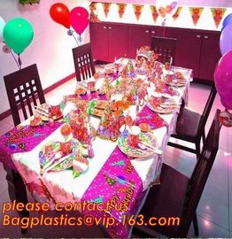 Colorful Polka Dot Table Cloth Plastic Tablecloth Cover for Wedding Birthday Party Supplies/Decoration BAGEASE BAGPLASTI