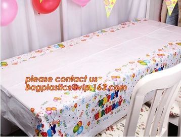 Creative Boys Girls Birthday Party Tablecloth Plastic Disposable Outdoor Kids Supplies Accessories, happy birthday party