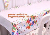 cartoon theme party for kids happy birthday party tableware, Festival Pink Tablecover Supply,Transparent Rectangle Kitch