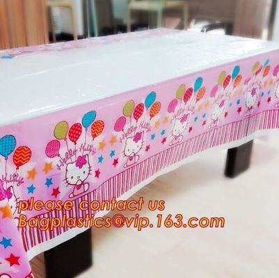 100% BIODEGRADABLE Cold-resistant wholesale custom disposable plastic table cover rolls pvc round table covers wedding