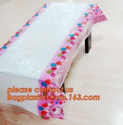 100% BIODEGRADABLE Cold-resistant wholesale custom disposable plastic table cover rolls pvc round table covers wedding