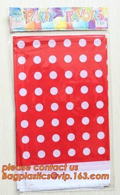 Polka Dots Banquet Plastic Tablecloths Table Cover Wedding Party Decorations, plastic oval table tablecloth PVC waterpro