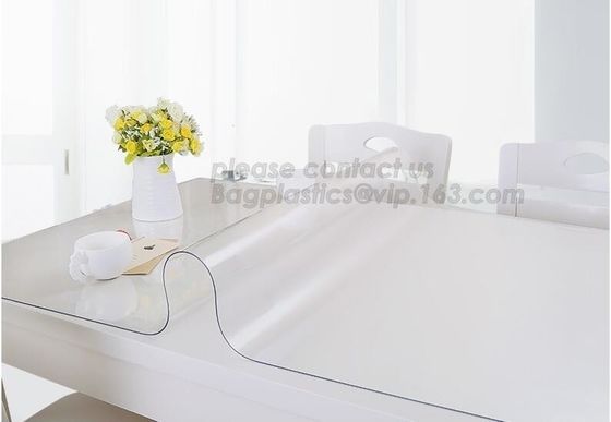 washable tablecloth clear pvc table cover,Oilproof Lace flower coating pvc tablecloth clips table cover BAGEASE BAGPLAST