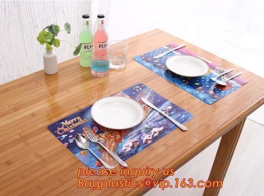 Custom PVC Woven Decorative Table Mat Placemat,Dining Room Hot Food Woven Fabric Vinyl PVC Table Mat,placemats pvc dinin