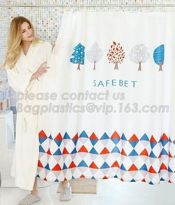 Color Changing Shower Curtain, Polyester 3D CURTAIN, kids shower curtain,Home goods pure white shower curtains with plas