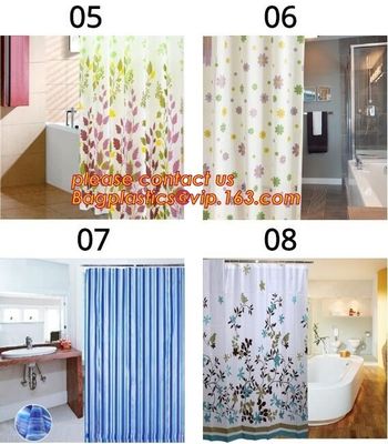 bath mats sets shower curtains, POLYESTER BATHROOM CURTAIN, HOTEL SHOWER CURTAIN, PEVA bath curtain, polyester cotton fa