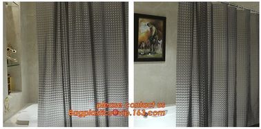 New popular transparent printed peva shower curtain, Polyester Shower Curtain Fabric For Bath Curtain, waterproof bath w