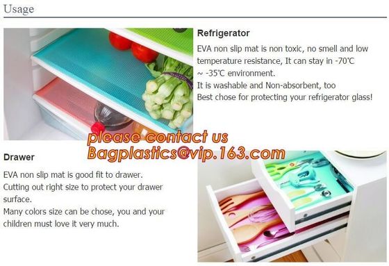 Anti Slip drawer shelf liner, Cabinet non slip mat, houseware bathroom drawer liner, EVA translucent film bagplastics