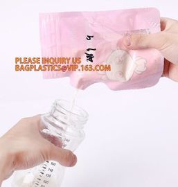 top quality micron nylon filter mesh nut milk Double zipper bpa free food grade liquid plastic breast milk storage bags,