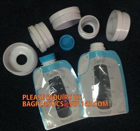 ziplock reusable drink pouch with spout bath tea bag zipper valve flat bottom pouches milk tea powder packaging bag