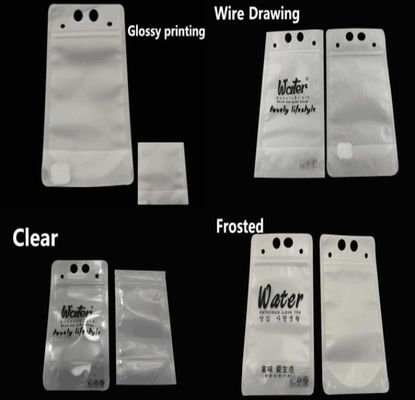 Stand Up Reclosable Zipper Clear Drink Pouches Bags with Plastic Straw, 8mil Hand-held Drinking Bags 15" Bottom Gusset