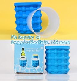 Kitchen Tools Revolutionary Space Saving Beer Wine BPA free Silicone And PP Ice Cube Maker Genie,Party Drink Tub Chillin