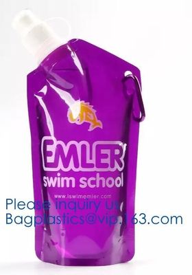 Customized Climbing Printed BPA Free Foldable T-shirt Shaped Bottle Collapsible Water Bottle Bag,250ml-600ml Foldable Co