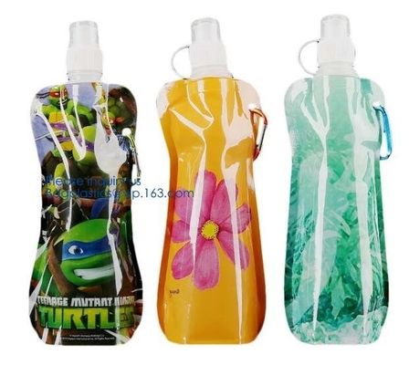 Portable ultralight foldable soft flask bottle outdoor sport hiking camping water bag,sport foldable 480ml reusable camp