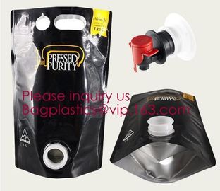 Wine Juice Bag in box packaging 3l 5l 10l plastic wine bags,Fruit Juice Beverage Syrup Wine Bag In Box With Valve bageas