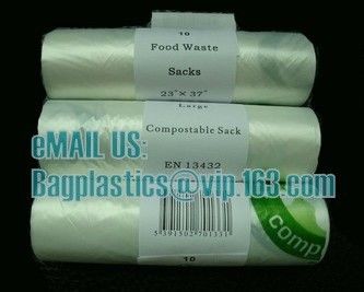 Corn starch bags, sacks, Compostable, OXO-BIODEGRADABLE, Biodegradable packaging, eco, biodegradable garbage bag compost