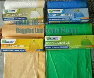 en13432 corn starch based wholesale biodegradable 100% compostable bags on roll, cornstarch made 100% biodegradable