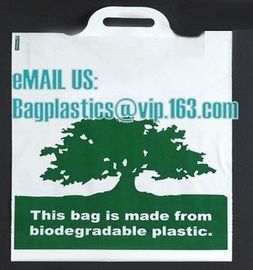 compostable custom printed t-shirt plastic bag with own logo, cornstarch made 100% biodegradable