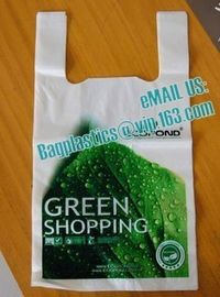 compostable garbage bag, compostable biodegradable HDPE vest carrier plastic T-shirt shopping bag