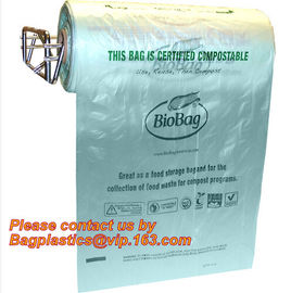 OEM/ODM accepted printed compostable die cut plastic trash bags, EN13432 BPI OK Home ASTM D6400 certified cheap price